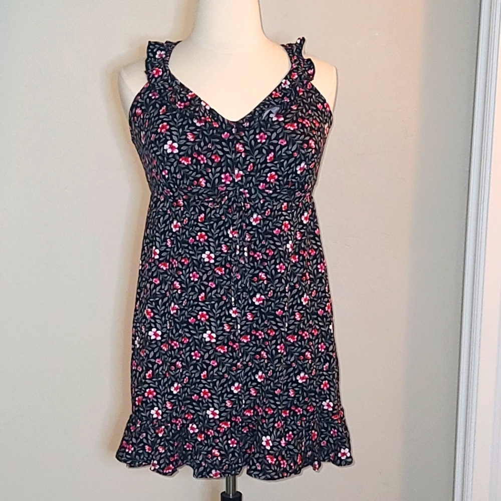 Lane Bryant Cacique Ruffle Print Chemise, Sz. 14/16